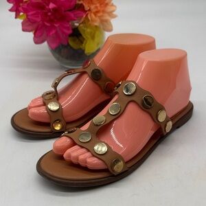 Kensie Brown and Gold Women's Sandals Size 8 MCS9430Q